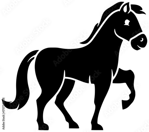 animal illustration horse silhouette nature logo farm icon cute outline pattern brown cartoon stallion equine domestic art fabric decorative shape women vector graphic background