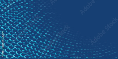 Abstract blue wave pattern background with a textured, repeating design element creating a flowing, three-dimensional effect.
