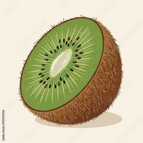 kiwi fruit isolated on white background