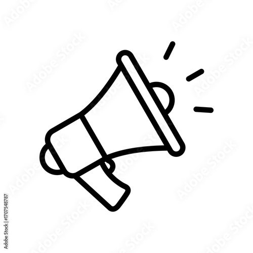 Ads Icon Vector Illustration Line Version