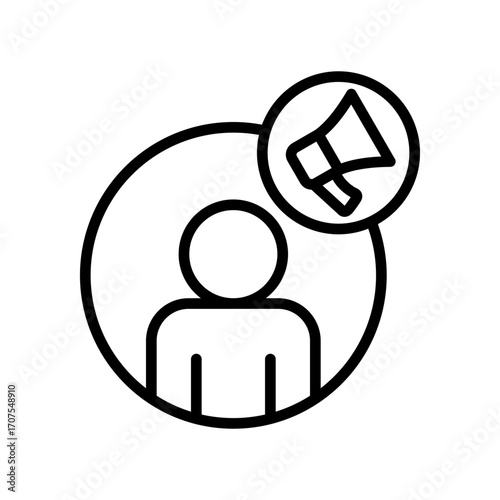 Agent Icon Vector Illustration Line Version