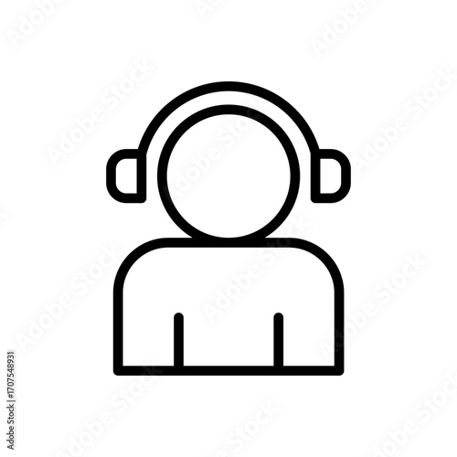 Operator Icon Vector Illustration Line Version