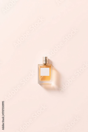 Perfume, bottle, luxury, neon, glow, pink, blue, gradient, light, reflection, elegant, beauty, cosmetic, product, fragrance, modern, stylish, minimal, sophisticated, glass, transparent, illumination, 