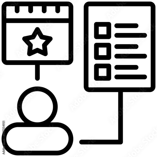 event planner icon isolated on white background. vector illustration icon for passive Income and investment