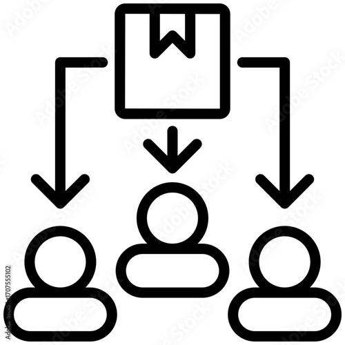 product distribution icon isolated on white background. vector illustration icon for passive Income and investment