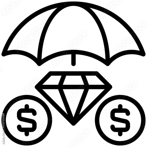hedging icon isolated on white background. vector illustration icon for passive Income and investment