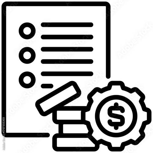 expenses management icon isolated on white background. vector illustration icon for passive Income and investment