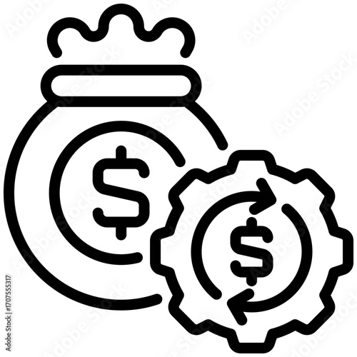 asset recovery icon isolated on white background. vector illustration icon for passive Income and investment
