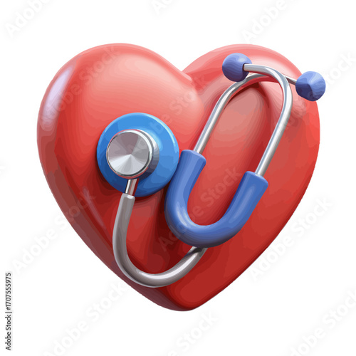 stethoscope on white background