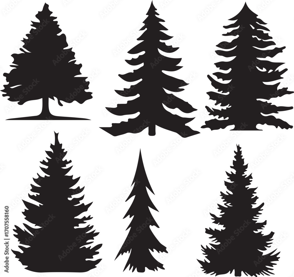 Obraz premium set of trees