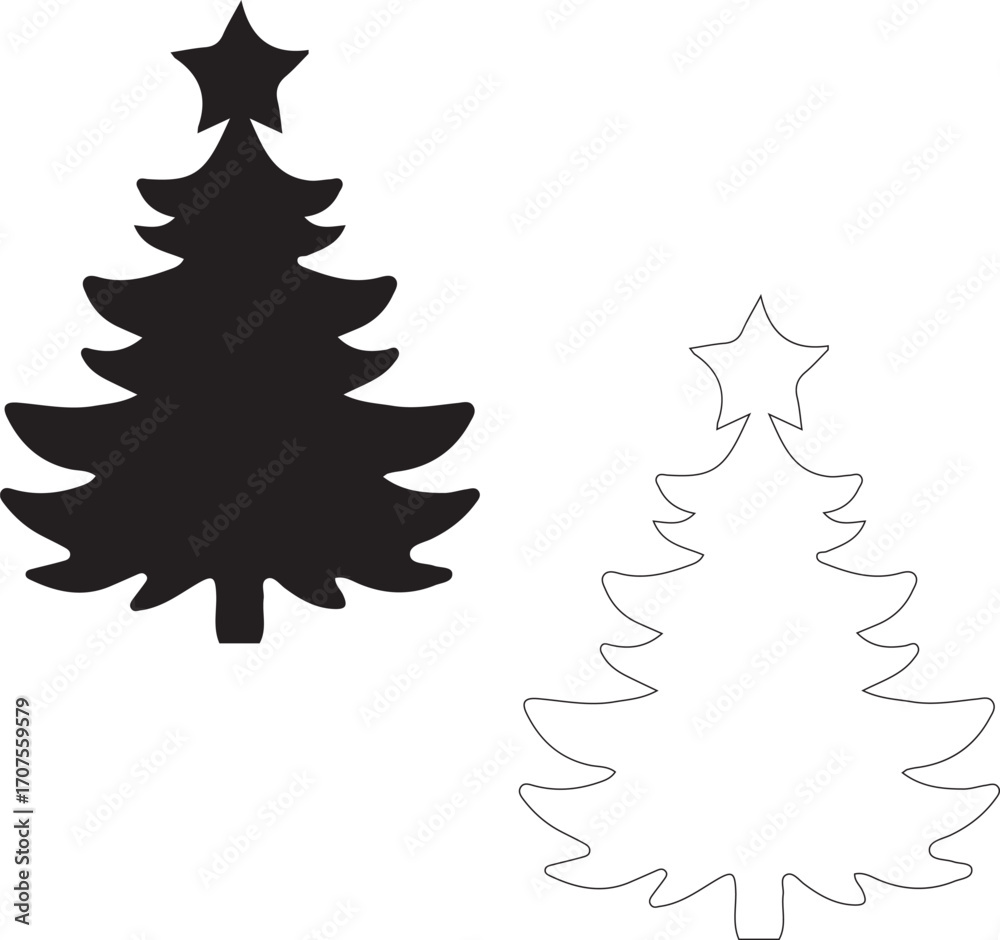 Fototapeta premium christmas tree vector