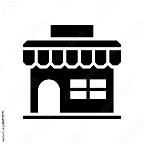 Market Icon Vector Illustration Glyph Version