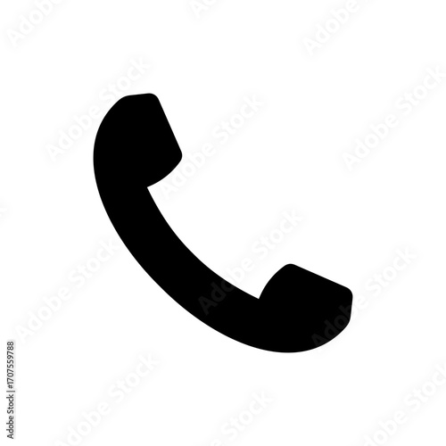 Phone Icon Vector Illustration Glyph Version