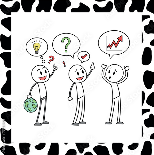 Team brainstorms global ideas, finds answers, and celebrates business growth with exciting results