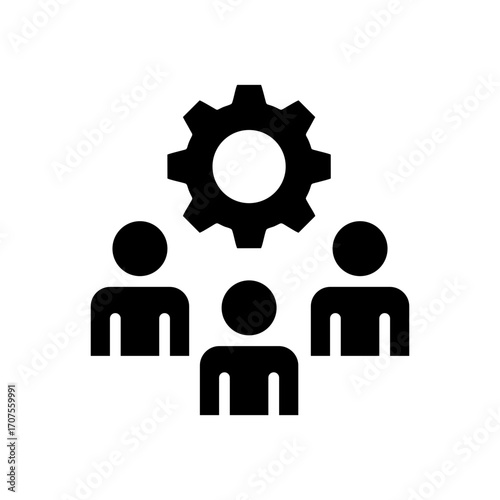 Staff Icon Vector Illustration Glyph Version