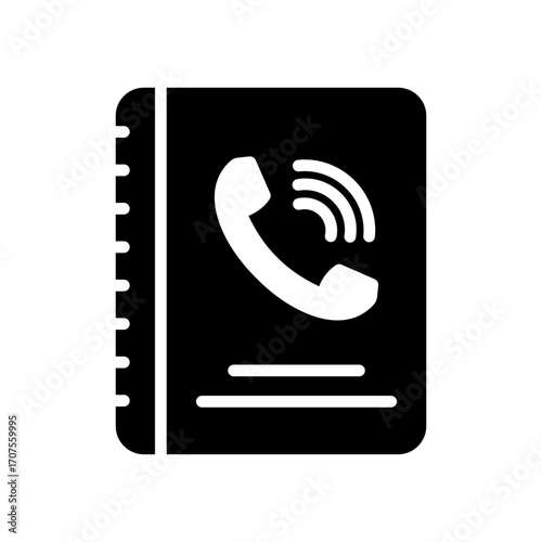 Contact Icon Vector Illustration Glyph Version