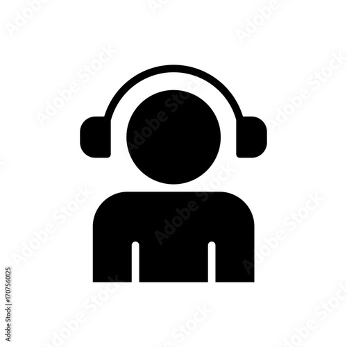 Operator Icon Vector Illustration Glyph Version