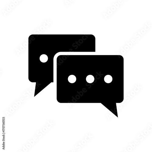 Communication Icon Vector Illustration Glyph Version