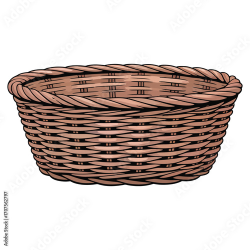 empty wicker basket