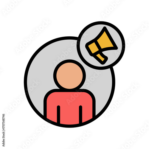 Agent Icon Vector Illustration Color Version