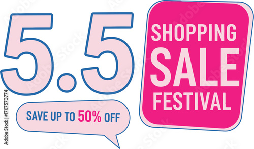 Vibrant shopping sale festival with big discounts and savings