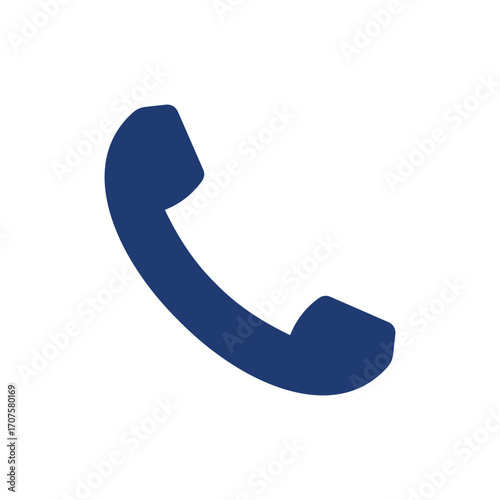 Phone Icon Vector Illustration Blue Version