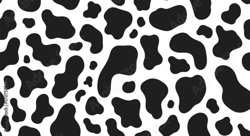 Bold black and white cow print pattern for a playful and rustic design