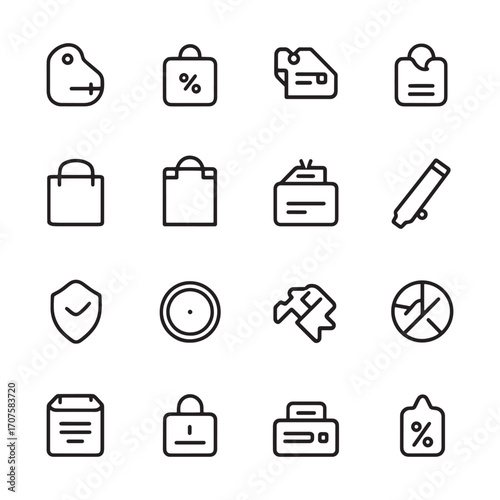 Discount Tag Line Art Creative Graphic Design