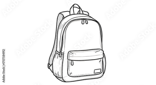 Simple Backpack Design for School or Travel.