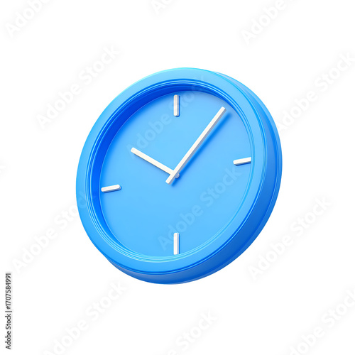 3D blue clock