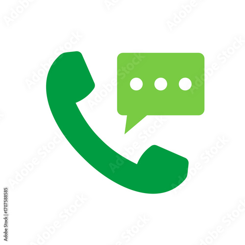 Call Center Icon Vector Illustration Green Version