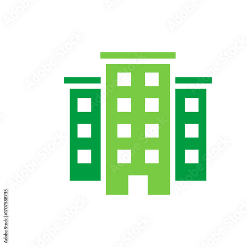 Office Icon Vector Illustration Green Version