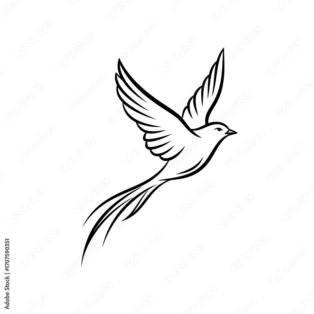 Fototapeta premium vector illustration of a bird