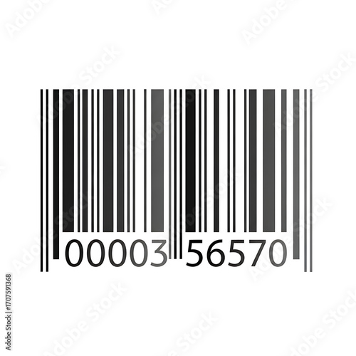 Barcode isolated on white background for product identification and tracking
