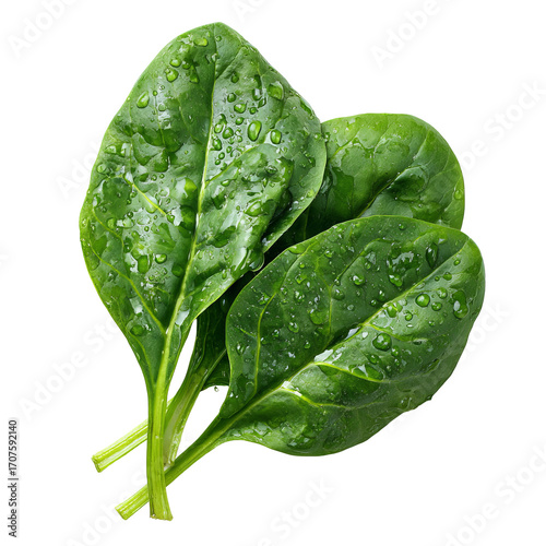 Fresh spinach leaves with water droplets (1)