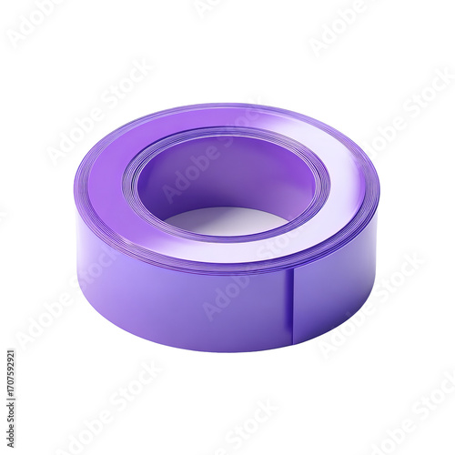 Purple circular tape roll
