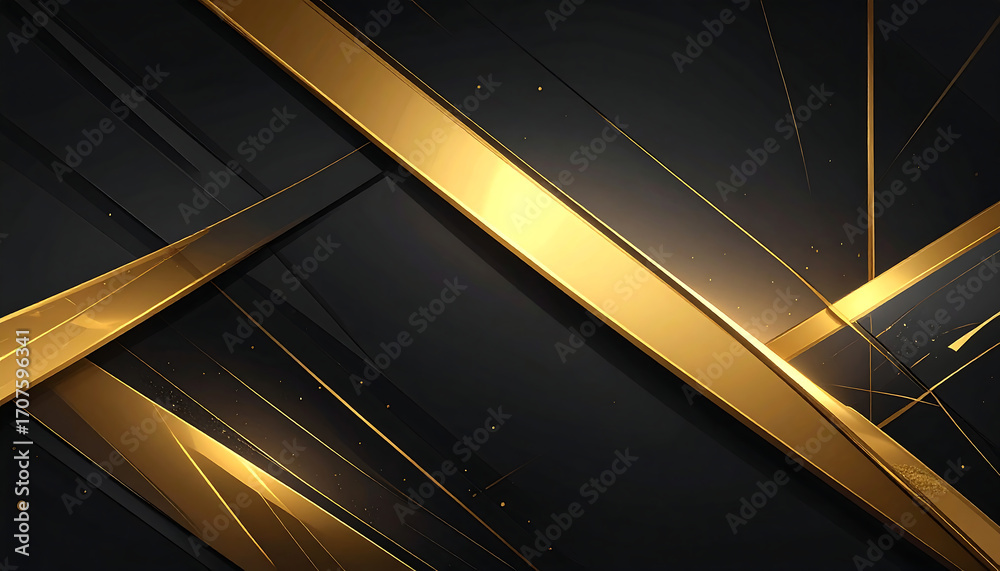Obraz premium Abstract Gold and Black Background.