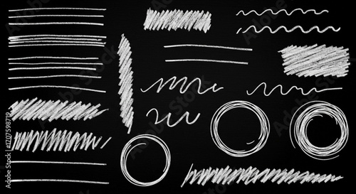Creative hand drawn sketch elements for artistic design projects and unique visual accents