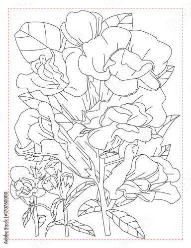  Snapdragon Coloring Page: Unique and Playful Floral Spikes