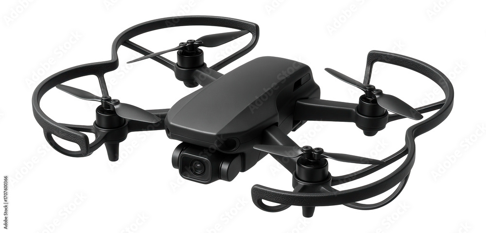Fototapeta premium Mini drone with propeller guards and basic camera