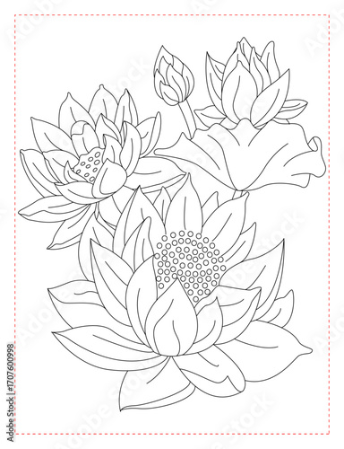 Lotus Flower Coloring Page: A Symbol of Purity and Serenity