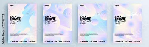 Modern abstract covers set, minimal covers design. Colorful geometric background, vector illustration.