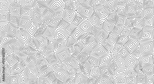 Intricate abstract pattern of geometric shapes and repeating lines.