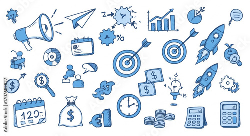 Business and Finance Doodle Collection