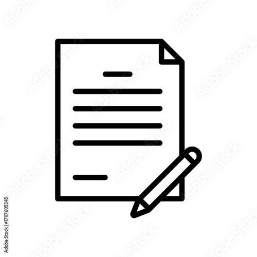 Proposal Icon Vector Illustration Line Version