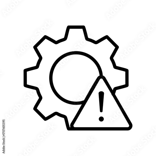 Risk Icon Vector Illustration Line Version