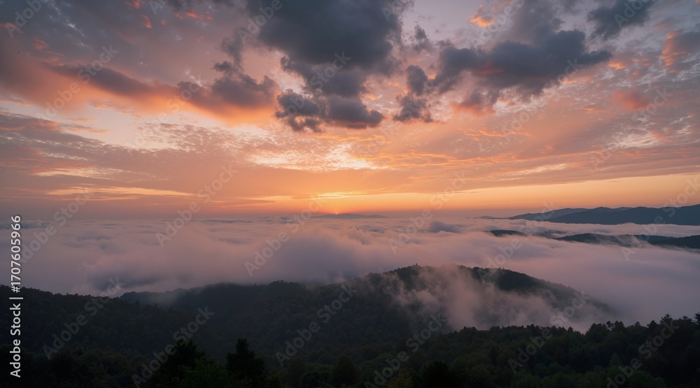 Fototapeta premium sunrise over the mountains