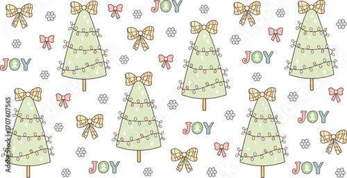 Retro Christmas tree 16oz libbey glass can wrap. Merry Christmas cup wrapping. Holiday tumbler sublimation design