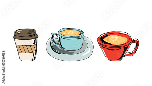 illustration of a coffee cup on a white background