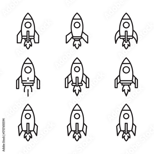 Innovation Rocket Line Art Designs For Future